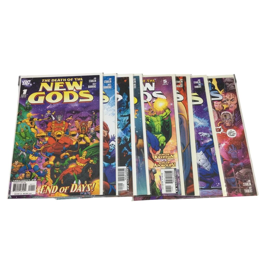 DC Comics The Death Of the New Gods #1-8 2007 2008 Eight Comic Book Bundle